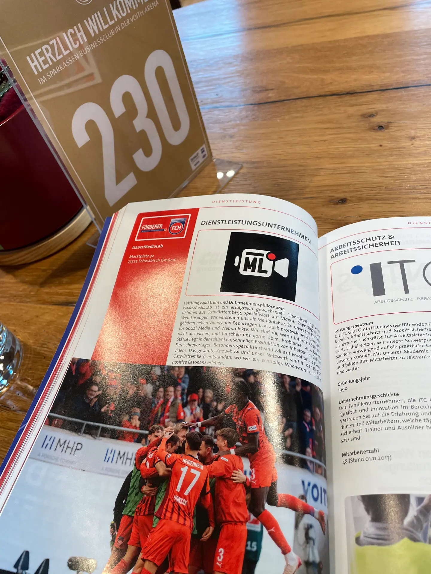 IsaacsMediaLab im Branchenbuch des 1. FC Heidenheim